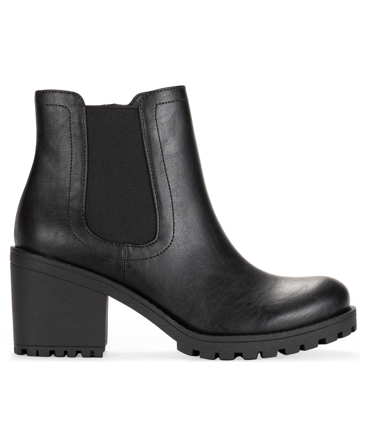 Wild Pair Women's Morghann Round Toe Lug Booties, Macy's Exclusive In Black