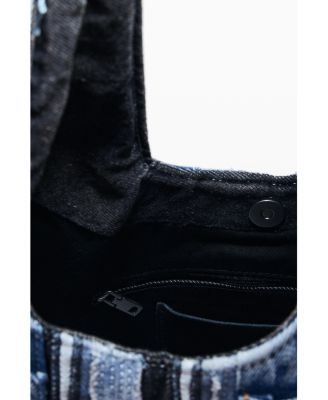 Women's Medium oval denim patch bag