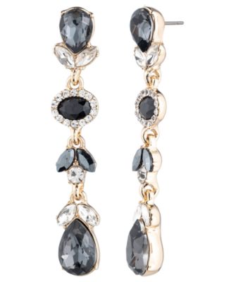 Givenchy - Glass Stone Gold-Tone Drama Linear Earrings