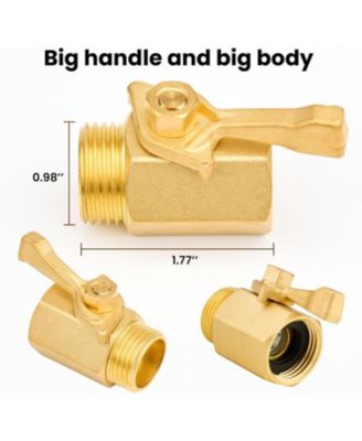 Brass Shut Off Valve Garden Hose Heavy Duty Connector Type A