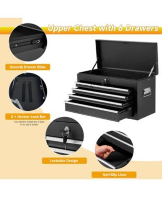 Rolling Tool Chest with Wheels and  8 Drawers, Detachable Metal Tool Box with Drawers