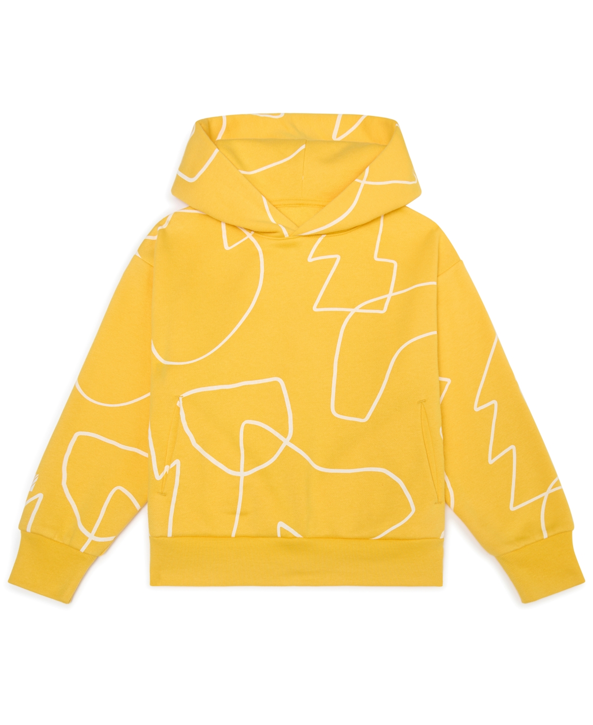 Color Lab Unisex 2t-6x Pull-on Printed Long Sleeve Hoodie In Yellow