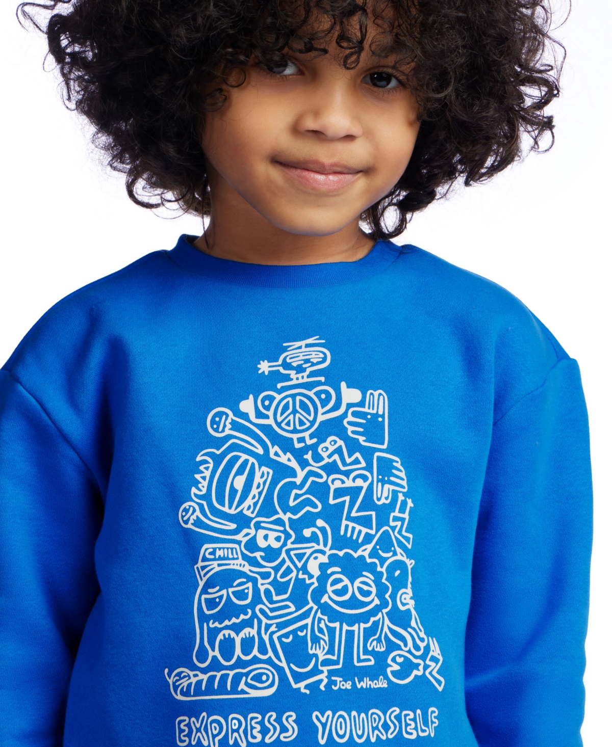 Color Lab Boys 2t-7 Pull-on Long Sleeve Sweatshirt In Blue