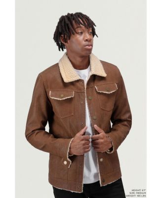 Men's Jacket With Faux Shearling Lining