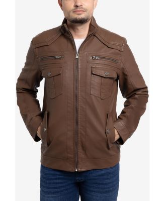 Men's Utility Jacket With Faux Shearling Lining