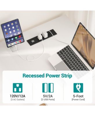 47.2'' MDF, Metal L-Shaped Desk with Power Outlet and Shelf, Reversible Desk