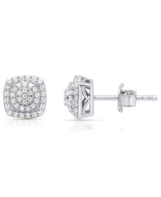 White Diamond Stud Earrings (1/4 ct. t.w.) in Sterling Silver