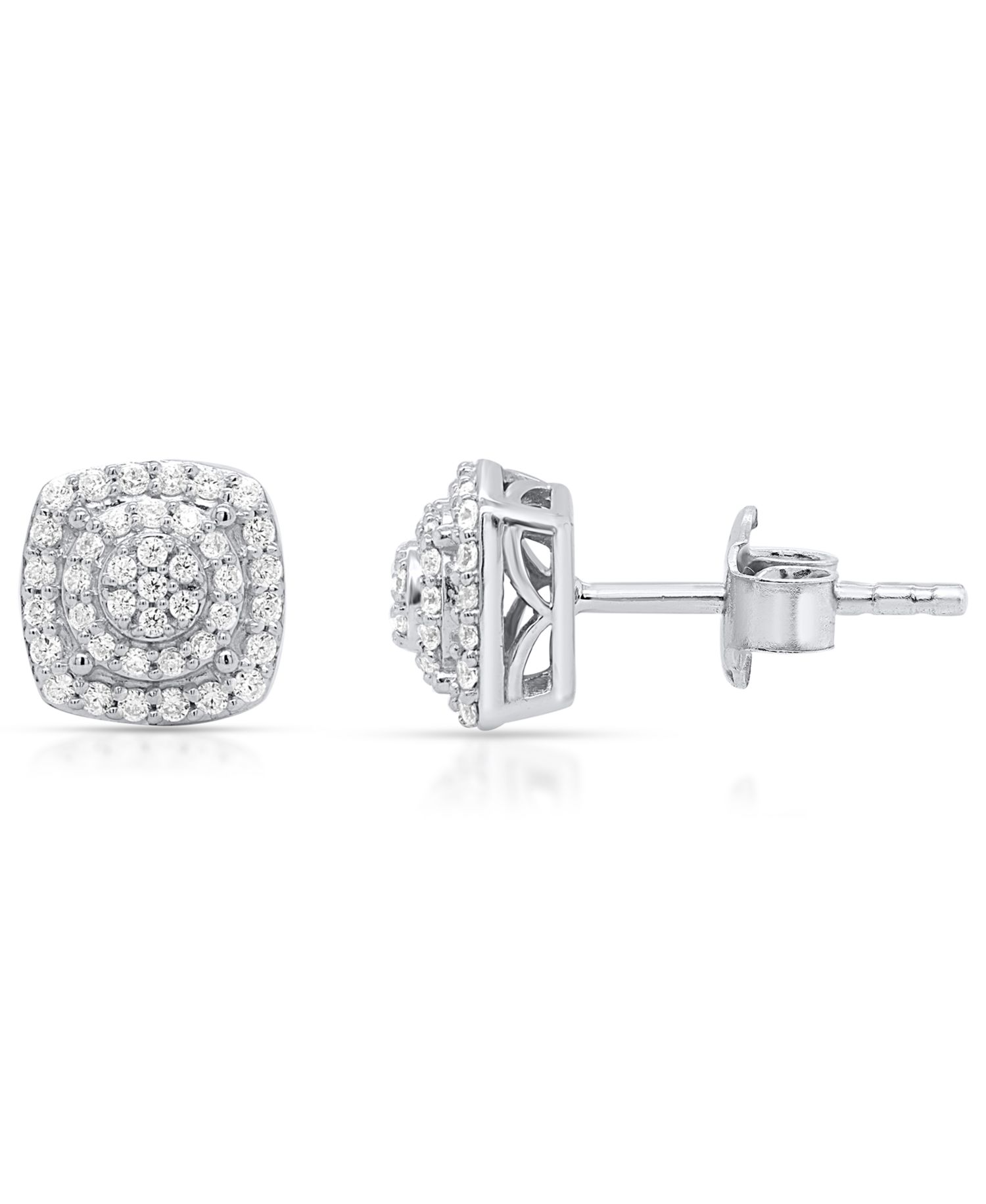 White Diamond Stud Earrings (1/4 ct. t.w.) in Sterling Silver