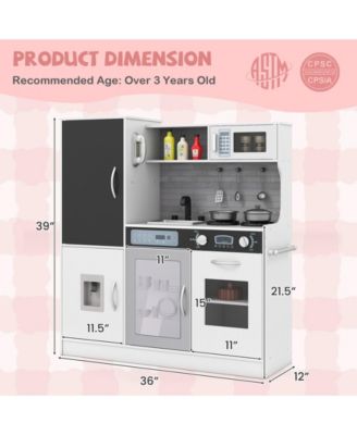 Pretend Play Kitchen with Utensils for Kids Aged 3+