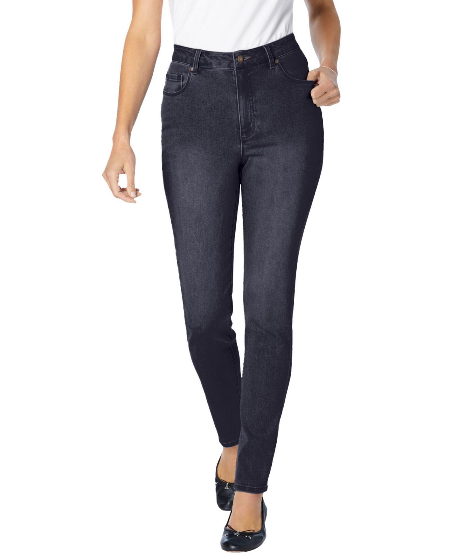 Women's Within Tall Slim-Leg Stretch Comfort Denim Five-Pocket Jeans