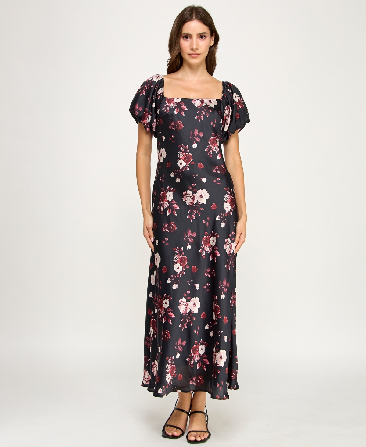 Row A Women's Short Bubble Sleeves Dress