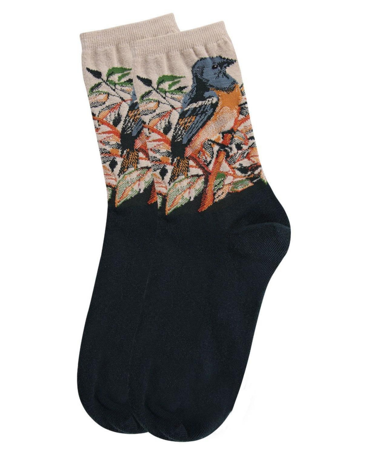 MeMoi Women's Bird Limited Edition Art Cotton Blend Crew Sock