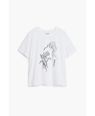Women's Floral T-shirt feminine silhouette