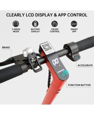 8.5 Inch Foldable Electric Scooter with 350W Motor, 22-Mile Range & Dual Brakes | Colorful LED Lights for a Stylish Night Ride