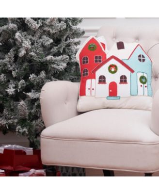 Village Shaped Throw Pillow, 18" x 18"
