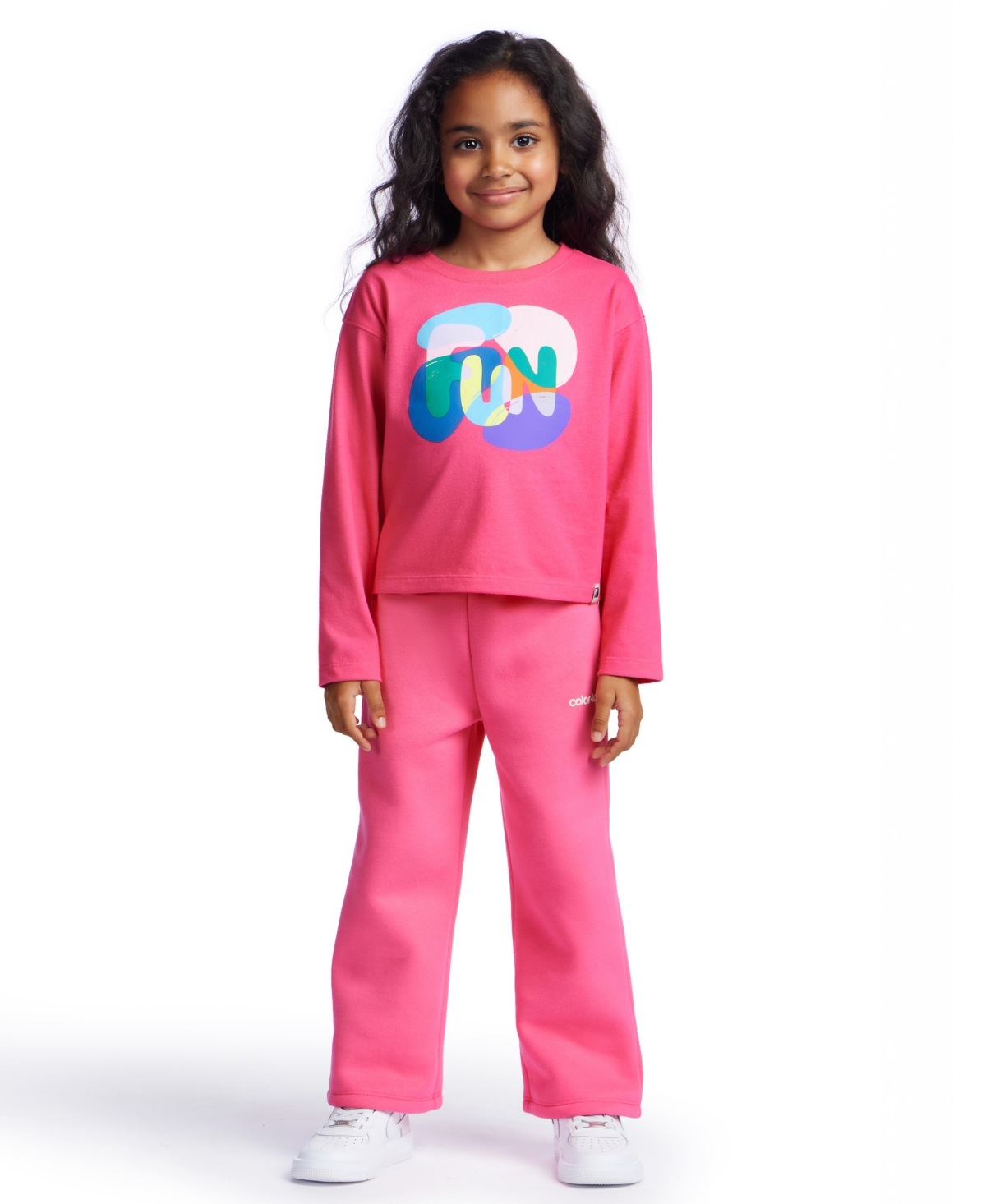 Color Lab Unisex 2t-6x Wide Leg Jogger Pants In Animal Print