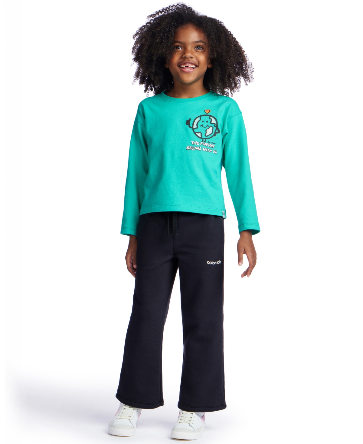 Color Lab Unisex 2t-6x Wide Leg Jogger Pants In Animal Print