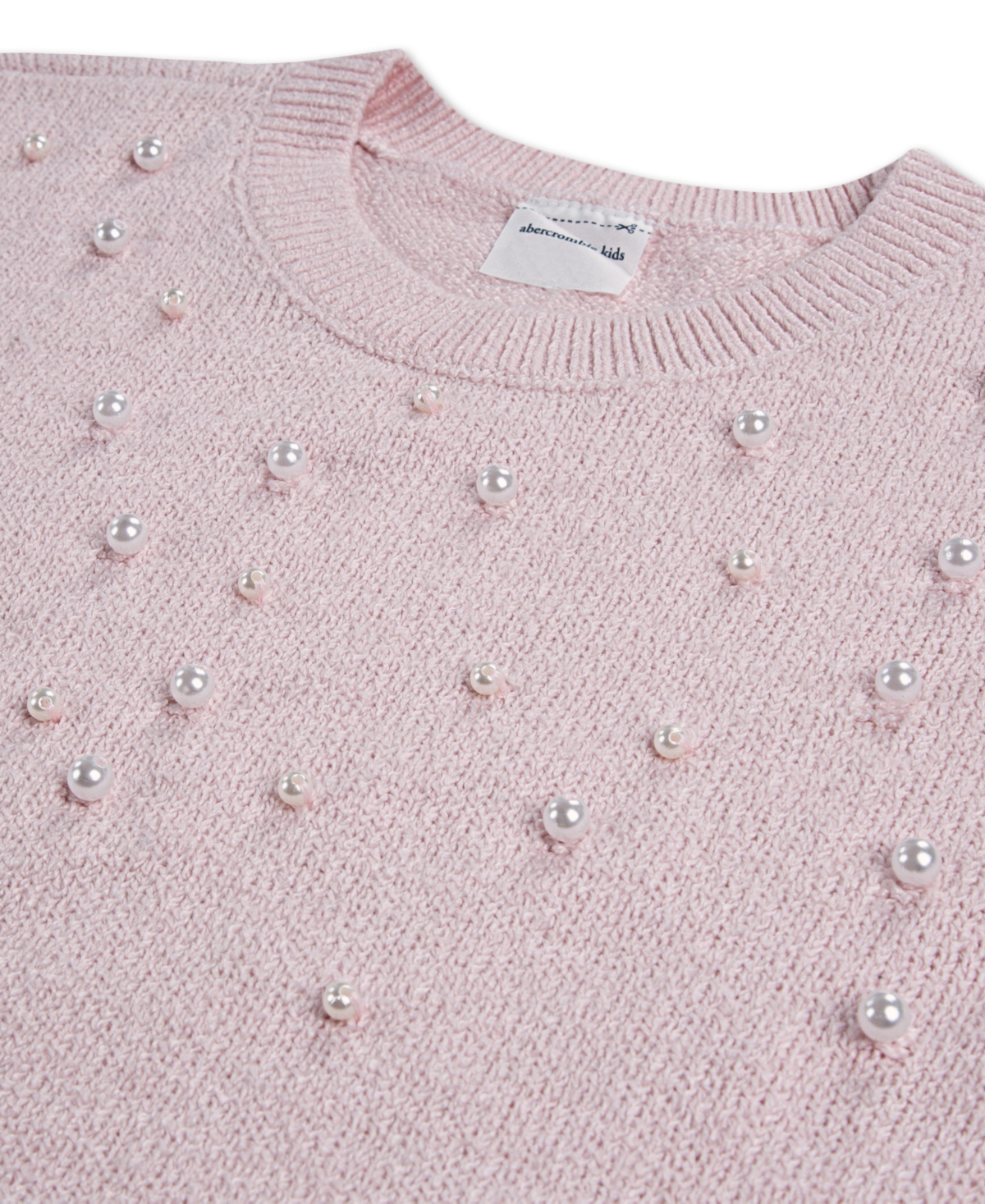Abercrombie Girls Sparkle Crew Sweater In Pink