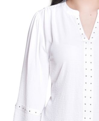 Women's V Neck Long Sleeve Knit Top