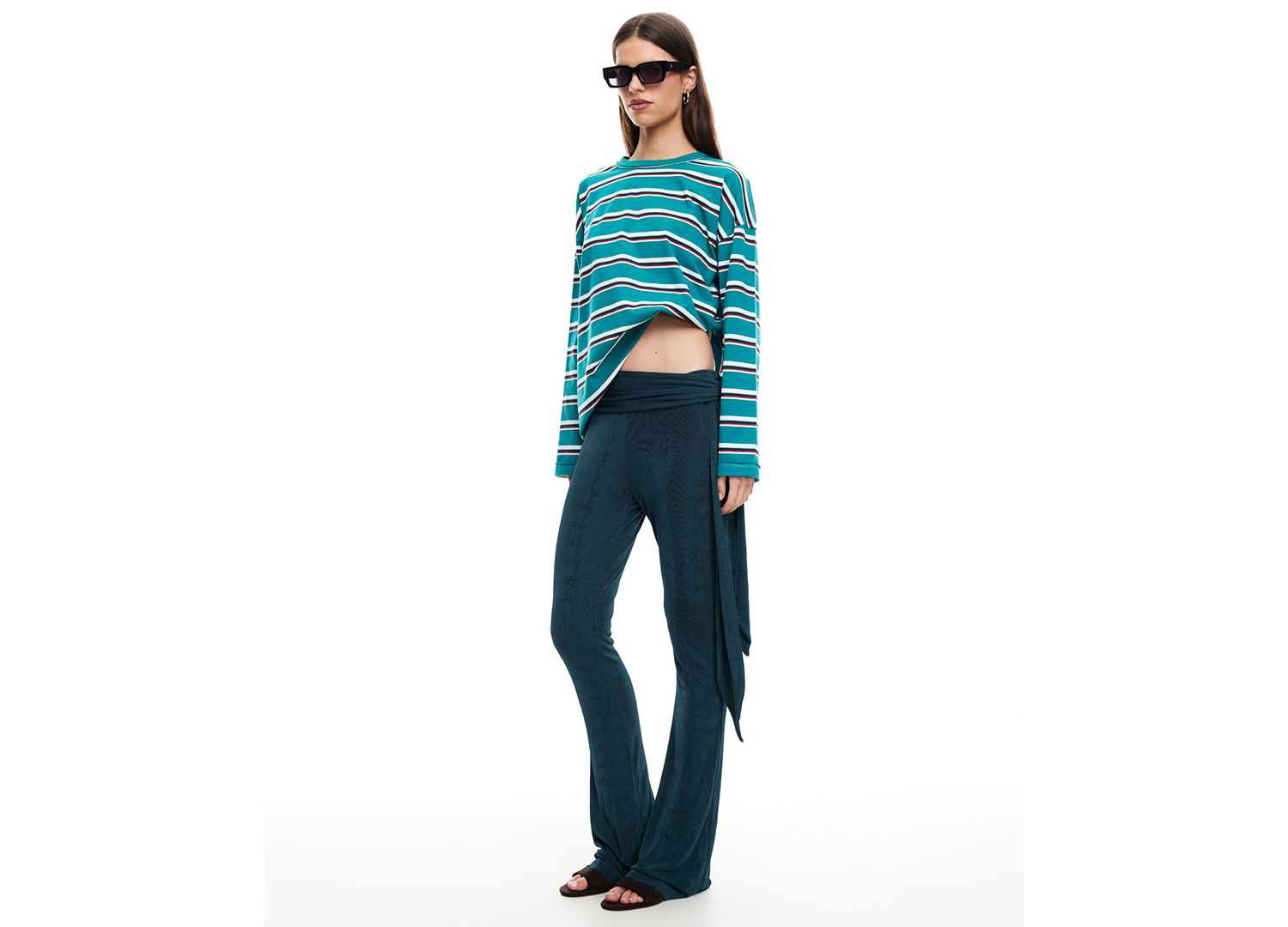 Women's Butterfly Tie Mid Rise Pants
