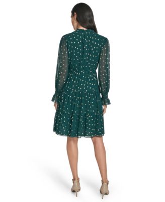 Women's Smocked Long Sleeve Dress