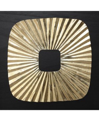 3-Piece Modern Black & Gold Abstract Metal Wall Art Set, Contemporary Home Decor