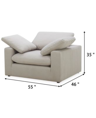 Fog 55" Fabric Accent Chair