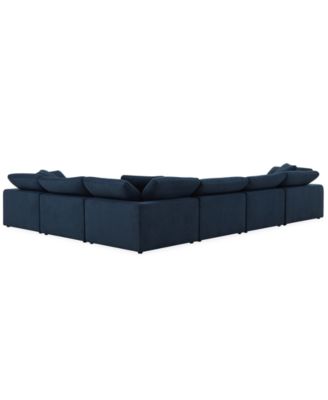 Fog 6-Pc. Fabric Chaise Sectional Sofa Set