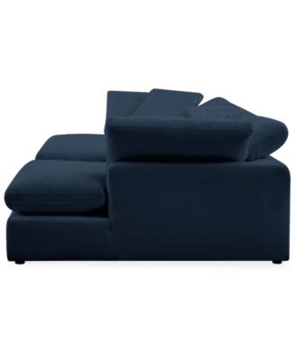 Fog 3-Pc. Fabric Double Chaise Sectional Sofa Set