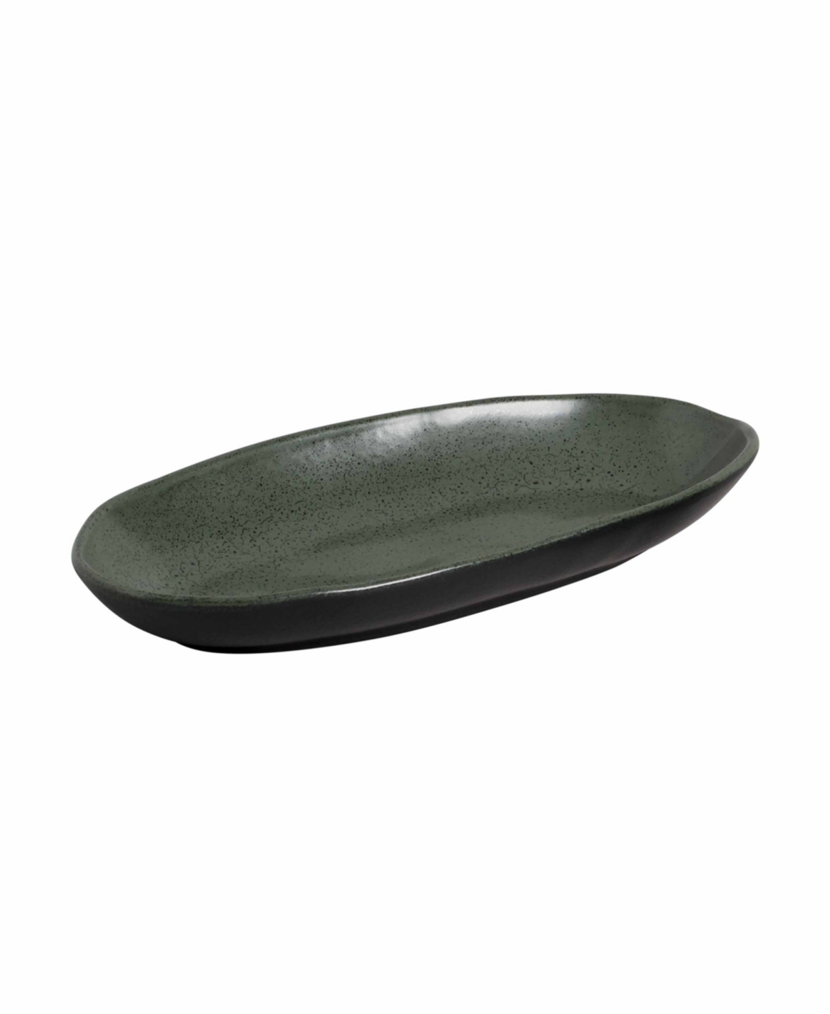 Porto Brasil Stoneware Large Deep Oval Platters, Set Of 4 In Green