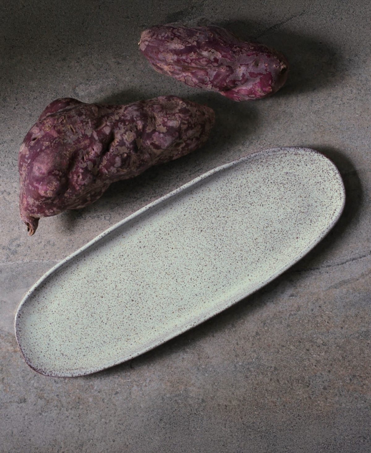 Porto Brasil 14.17" Stoneware Large Shallow Oval Platters, Set Of 4 In Gray