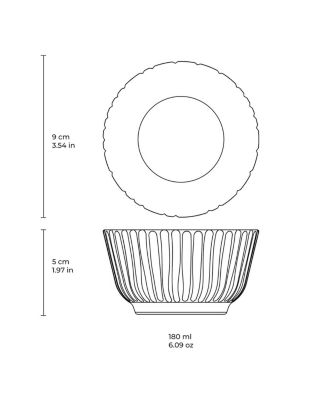 Stoneware Linhas Ramekins, Set of 6