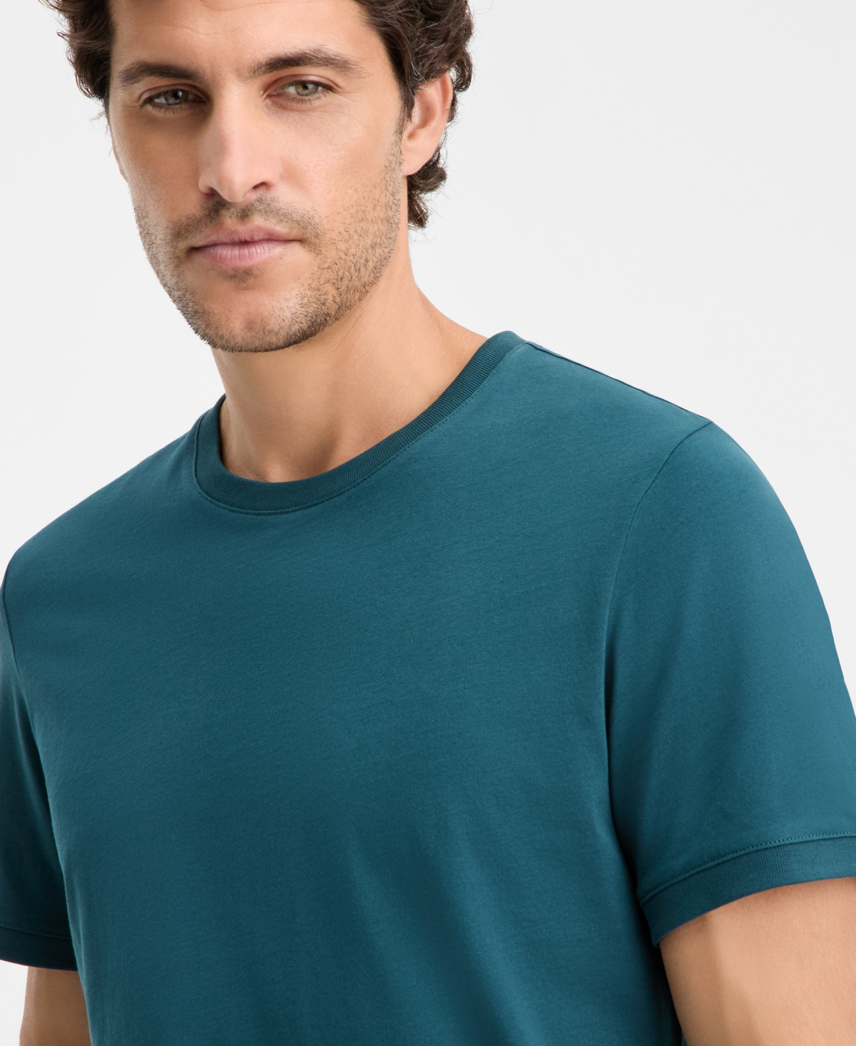 Alfani Men's Mercerized Cotton Short Sleeve Crewneck T-Shirt, Created for Macy's