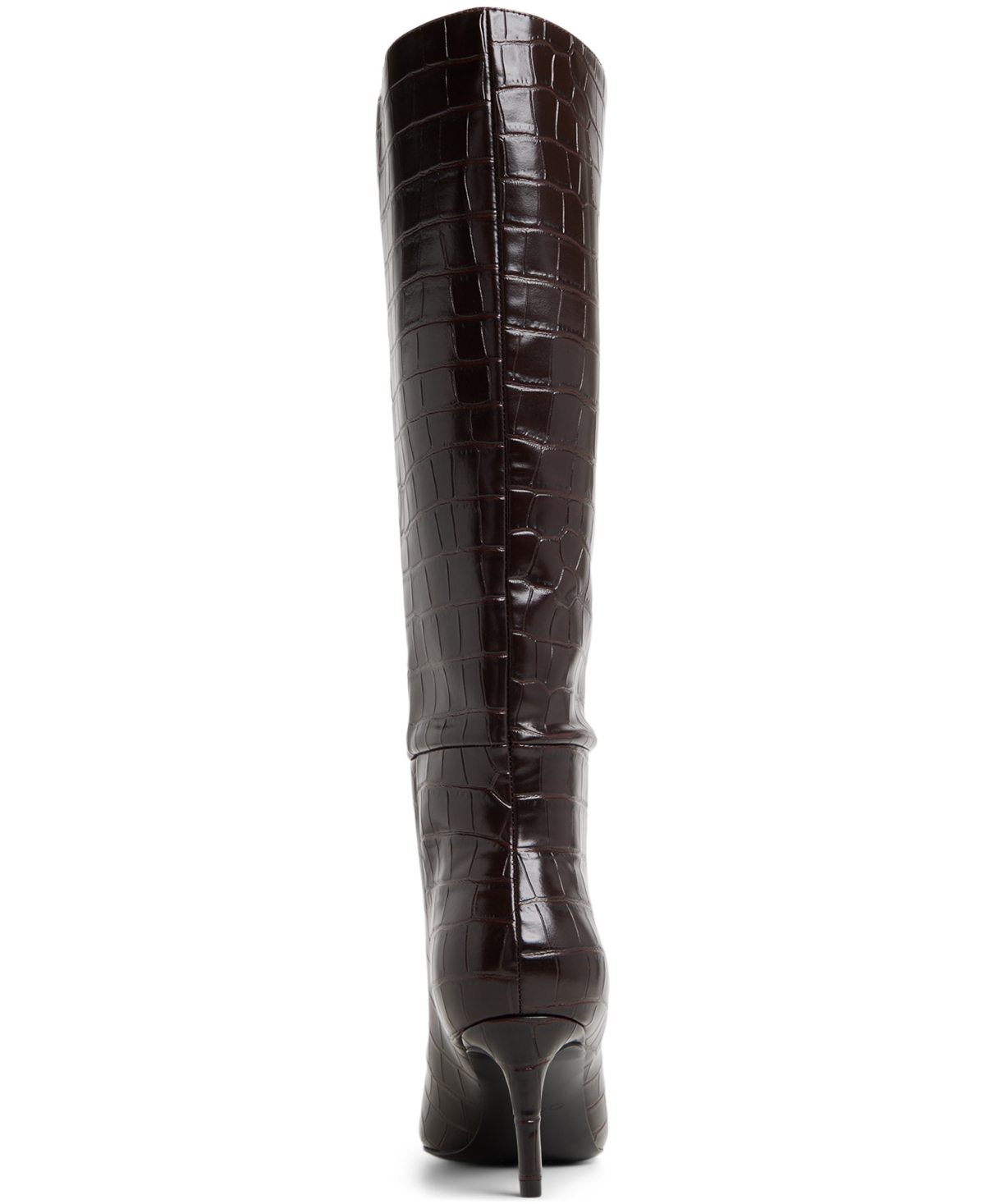 Aldo Heather Knee High Pointy Toe Boots In Brown