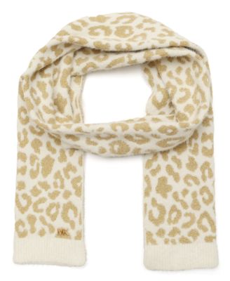 Women's Leopard Metallic Shimmer Scarf
