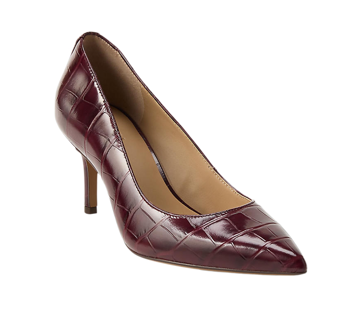 Ralph Lauren Women's Lanette Pointed Toe Pumps In Burgundy