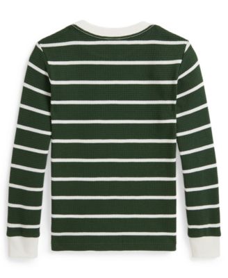 Boys 2-7 Striped Waffle Cotton Long-Sleeve T-Shirt