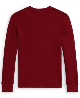 Boys 8-20 Waffle-Knit Cotton Long-Sleeve T-Shirt