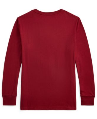 Boys' 8-20 Polo Bear Cotton Long-Sleeve Tee