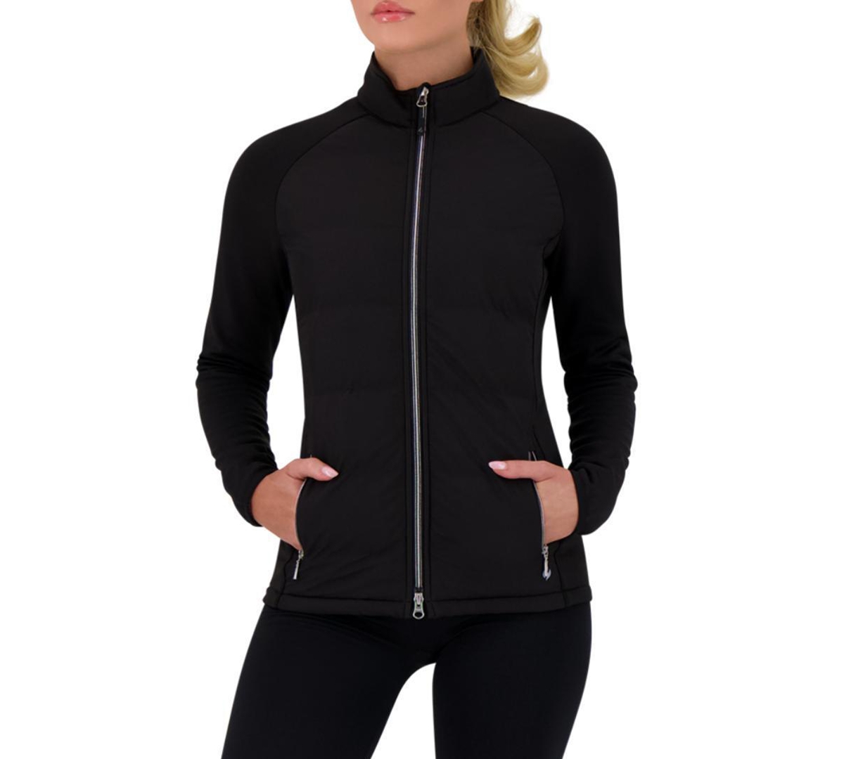 Heat Holders Women's Hensley Hybrid Long Sleeve Jacket In Black