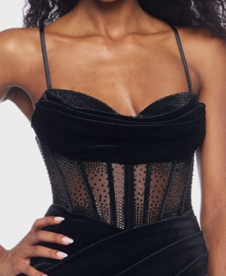 Junior's Sweetheart Neck Lace-Up Back Gown