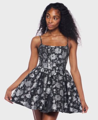 Alex & Sophia - Junior's Spaghetti Strap Sleeveless Bustier Dress