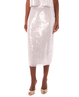 1.STATE - Women's Sequin Embellished Midi Skirt