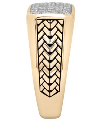 Men's Diamond Ring (1/4 ct. t.w.) in 14k Gold Plated Over Sterling Silver