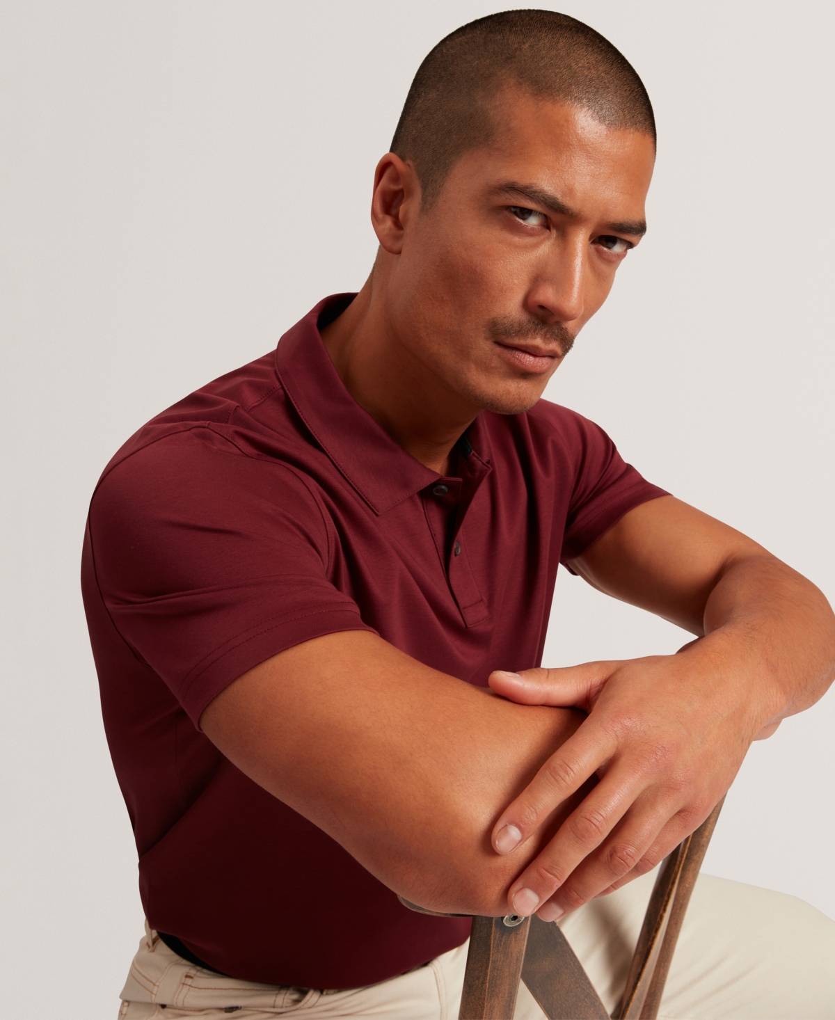 Ted Baker Men's Regular Fit Soft Touch Polo Shirt In Burgundy
