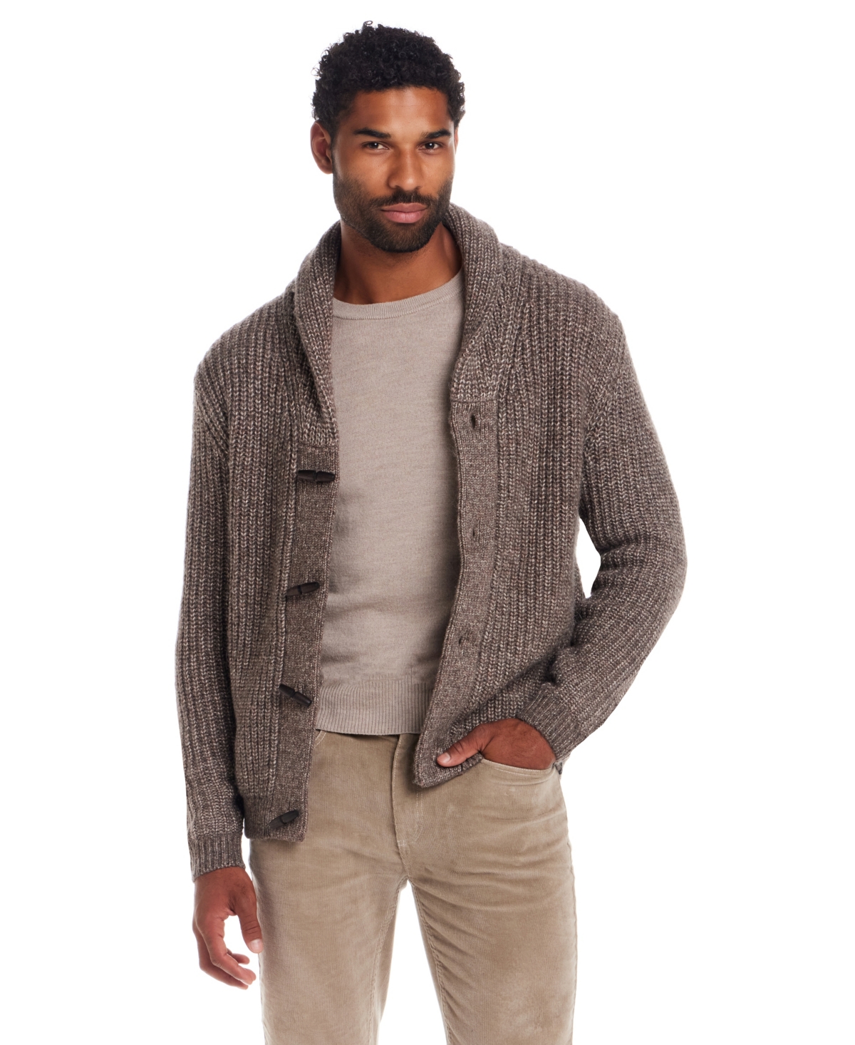 Weatherproof Vintage Men's Mixy Shawl Collar Cardigan Sweater