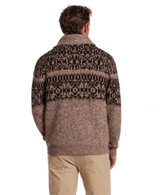 Men's Norwegian Shawl Collar Cardigan Sweater