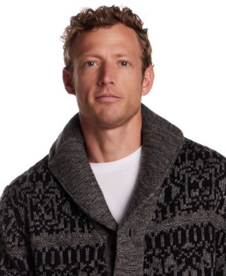 Men's Norwegian Shawl Collar Cardigan Sweater