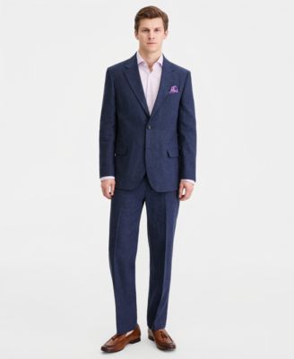 Men's Modern-Fit Cotton & Linen Nested Suit 