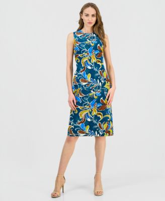 Anne Klein - Women's Printed Sleeveless Sheath Dress